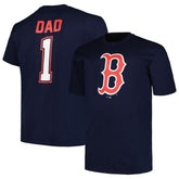 Boston Red Sox Profile Big & Tall #1 Dad T-Shirt - Navy - MLB Discount