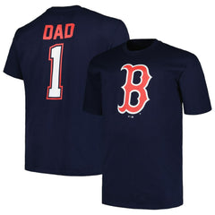 Boston Red Sox Profile Big & Tall #1 Dad T-Shirt - Navy - MLB Discount