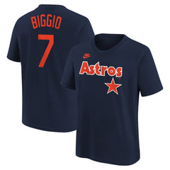 Craig Biggio Houston Astros Nike Youth Cooperstown Collection Name & Number T-Shirt - Navy - Nike Sale
