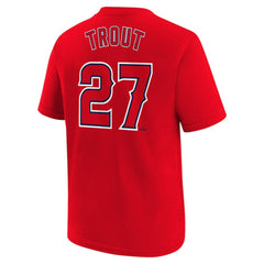 Mike Trout Los Angeles Angels Nike Youth Name & Number T-Shirt - Red - Nike Online