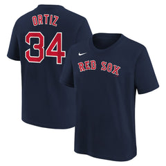 David Ortiz Boston Red Sox Nike Youth Name & Number T-Shirt - Navy - Nike Discount