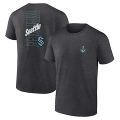 Seattle Kraken Fanatics Backbone T-Shirt - Heather Charcoal - NHL 201159019