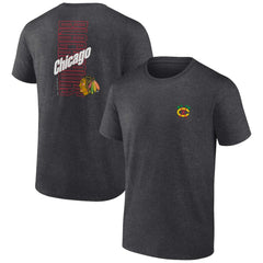 Chicago Blackhawks Fanatics Backbone T-Shirt - Heather Charcoal - NHL 201159037