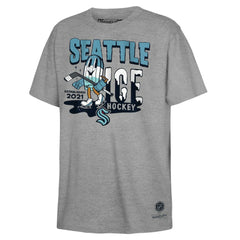 Seattle Kraken Mitchell & Ness Youth Ice Hockey T-Shirt - Gray - NHL 201166575