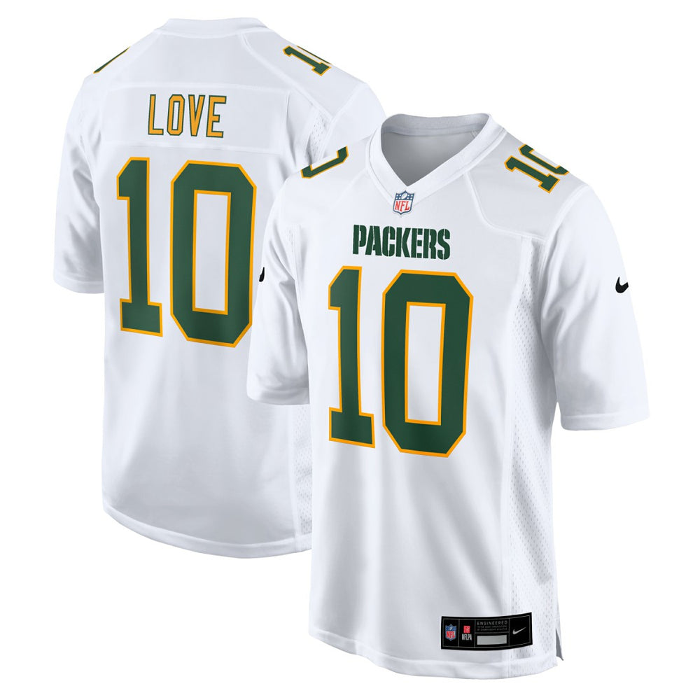 Nike Jordan Love Green Bay Packers Fashion Game Jersey White