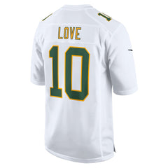 Nike Jordan Love Green Bay Packers Fashion Game Jersey White