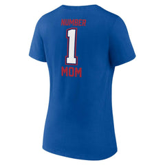 Fanatics Buffalo Bills Women's Plus Size Mother's Day #1 Mom V-Neck T-Shirt Royal