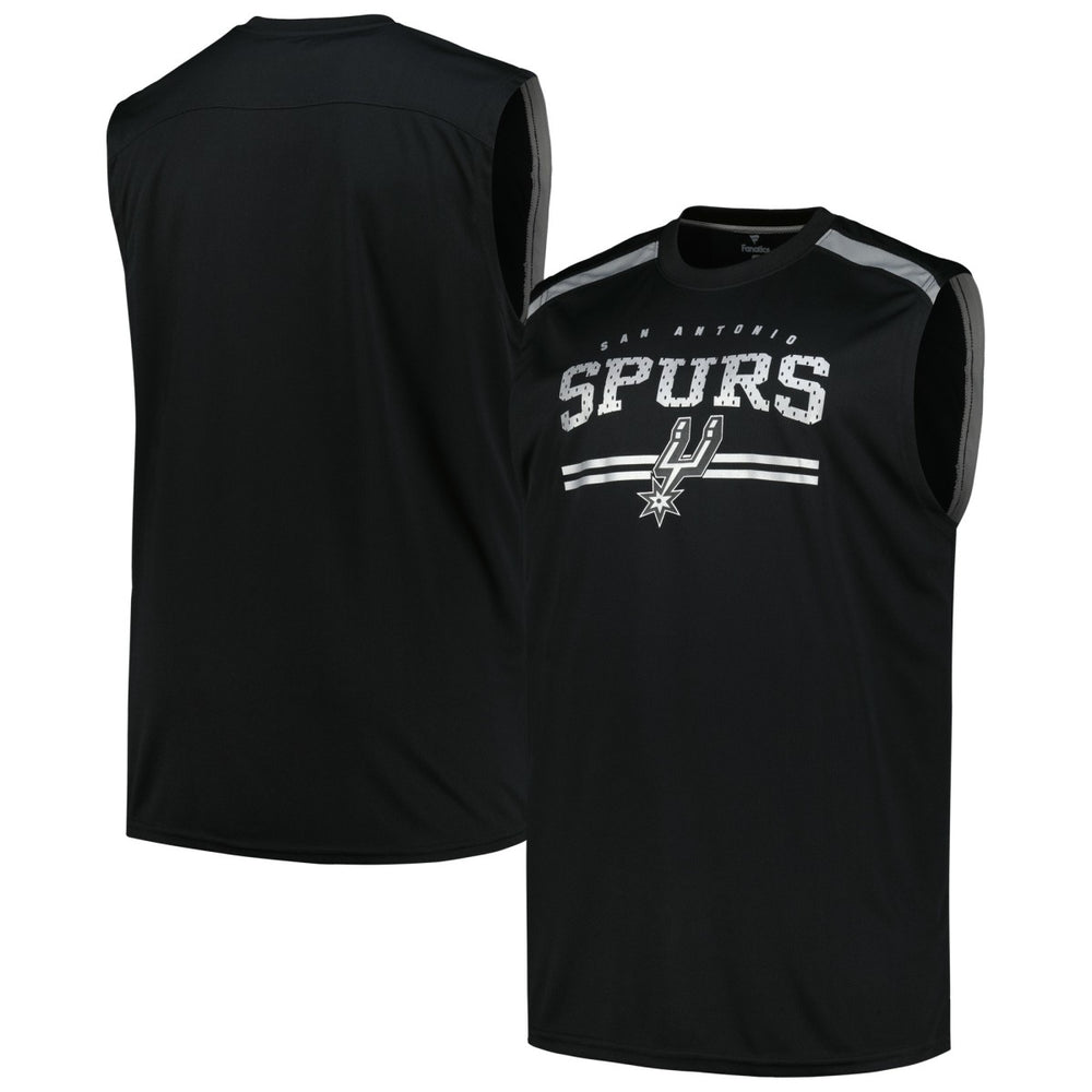San Antonio Spurs Big & Tall Birdseye Muscle Tank Top Black | Fanatics