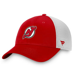 New Jersey Devils Fanatics Core Primary Logo Trucker Adjustable Hat - Red/White - NHL 201167341