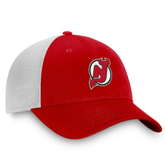 New Jersey Devils Fanatics Core Primary Logo Trucker Adjustable Hat - Red/White - NHL 201167341