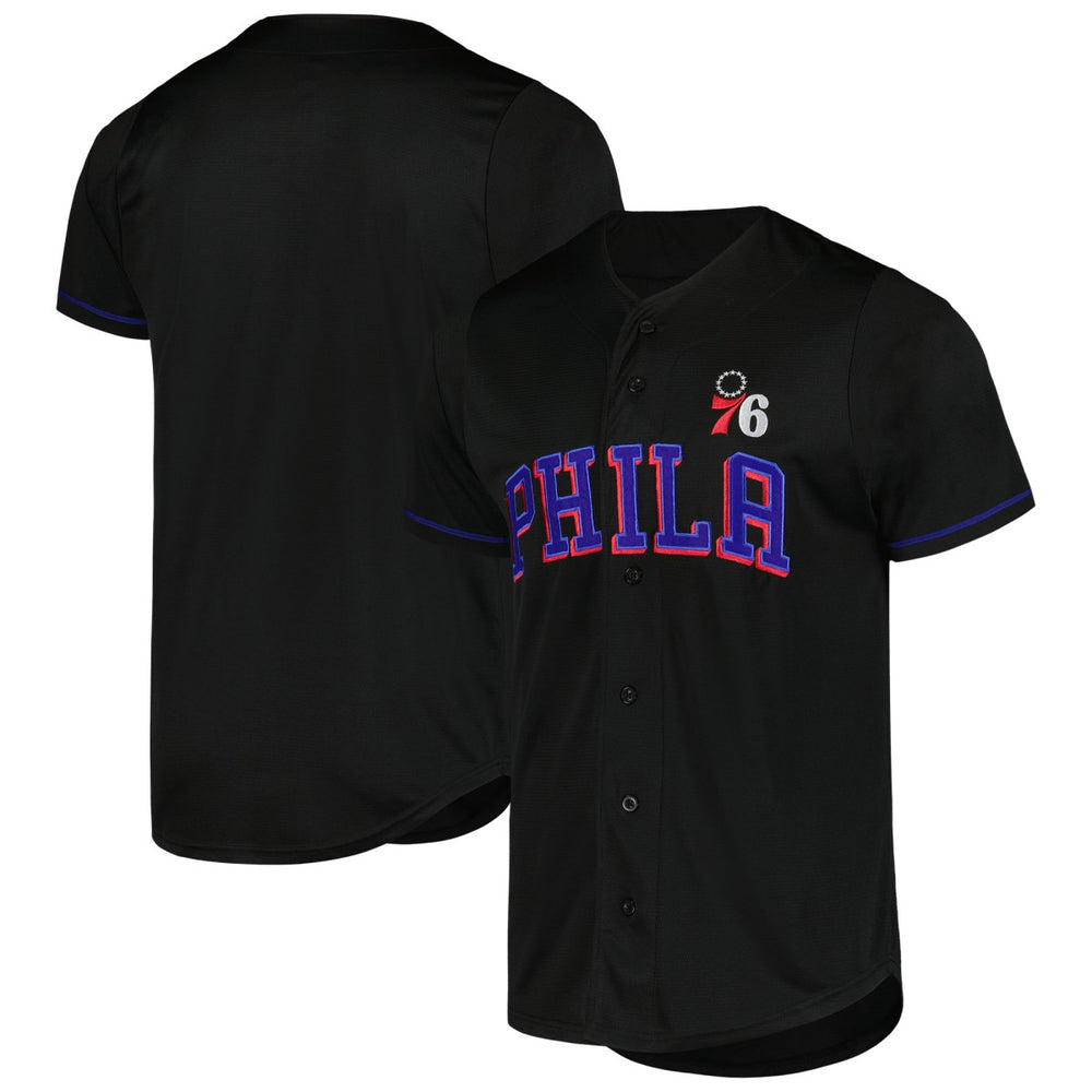 Philadelphia 76ers Pop Baseball Jersey Black | Fanatics Lifestyle