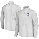 New York Yankees Tommy Bahama Delray Frond IslandZone Half-Zip Jacket - Gray - MLB Online
