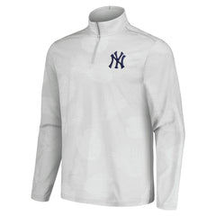 New York Yankees Tommy Bahama Delray Frond IslandZone Half-Zip Jacket - Gray - MLB Online