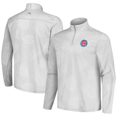 Chicago Cubs Tommy Bahama Delray Frond IslandZone Half-Zip Jacket - Gray - MLB Lifestyle