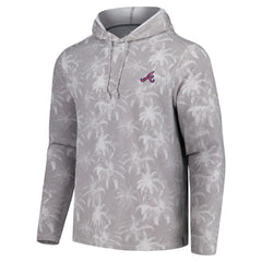 Atlanta Braves Tommy Bahama Palm Frenzy Hoodie Long Sleeve T-Shirt - Gray - MLB on Sale