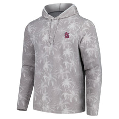 St. Louis Cardinals Tommy Bahama Palm Frenzy Hoodie Long Sleeve T-Shirt - Gray - MLB Lifestyle