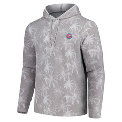 Chicago Cubs Tommy Bahama Palm Frenzy Hoodie Long Sleeve T-Shirt - Gray - MLB Online