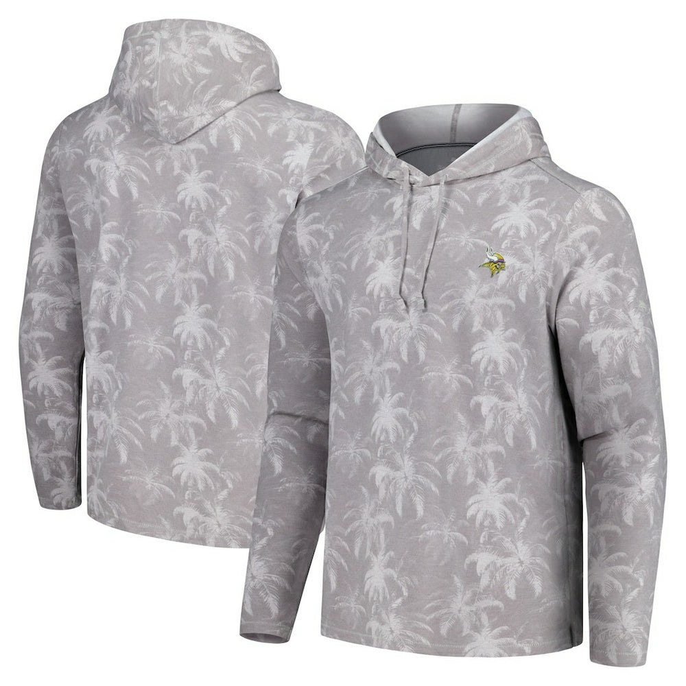 Minnesota Vikings Palm Frenzy Hoodie Long Sleeve T-Shirt Gray