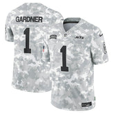 Nike Sauce Gardner New York Jets 2024 Salute to Service Limited Jersey Arctic Camo