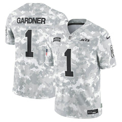 Nike Sauce Gardner New York Jets 2024 Salute to Service Limited Jersey Arctic Camo