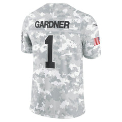 Nike Sauce Gardner New York Jets 2024 Salute to Service Limited Jersey Arctic Camo