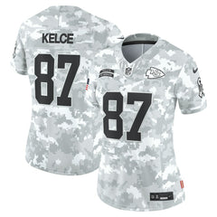 Nike Travis Kelce Kansas City Chiefs Women's 2024 Salute to Service Limited Jersey Arctic Camo