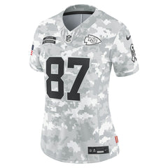 Nike Travis Kelce Kansas City Chiefs Women's 2024 Salute to Service Limited Jersey Arctic Camo