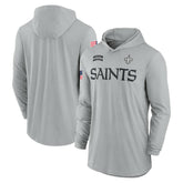 Nike New Orleans Saints 2024 Salute to Service Lightweight Dri-FIT Long Sleeve Hoodie T-Shirt Gray