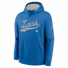 Nike Detroit Lions Rewind Club Logo Pullover Hoodie Blue