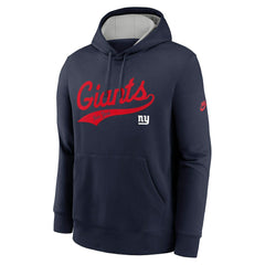 Nike New York Giants Rewind Club Logo Pullover Hoodie Navy