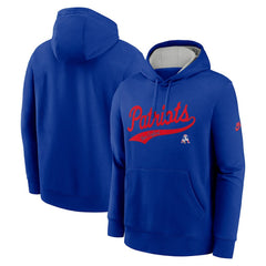 Nike New England Patriots Rewind Club Logo Pullover Hoodie Royal