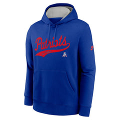 Nike New England Patriots Rewind Club Logo Pullover Hoodie Royal