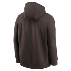 Nike Cleveland Browns Rewind Club Logo Pullover Hoodie Brown
