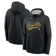 Nike New Orleans Saints Rewind Club Logo Pullover Hoodie Black