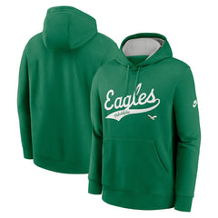 Nike Philadelphia Eagles Rewind Club Logo Pullover Hoodie Kelly Green