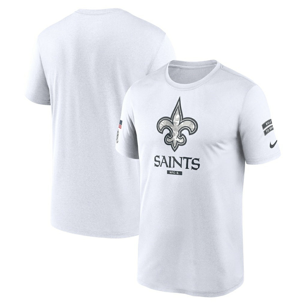 Nike New Orleans Saints 2024 Salute To Service Legend Performance T-Shirt White