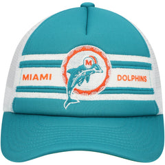 Mitchell & Ness Miami Dolphins Youth Stripe Trucker Adjustable Hat Aqua