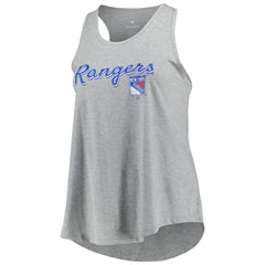 New York Rangers Fanatics Women's Plus Size Racerback Tank Top - Heather Gray - NHL 201173335