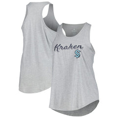 Seattle Kraken Fanatics Women's Plus Size Racerback Tank Top - Heather Gray - NHL 201173336