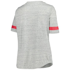 New Jersey Devils Fanatics Women's Plus Size Lace-Up T-Shirt - Heather Gray - NHL 201173346