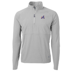 Atlanta Braves Cutter & Buck City Connect Adapt Eco Knit Hybrid Recycled Quarter-Zip Pullover Top - Gray - MLB Online