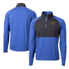 Seattle Mariners Cutter & Buck City Connect Adapt Eco Knit Hybrid Recycled Quarter-Zip Pullover Top - Blue/Black - MLB Sale