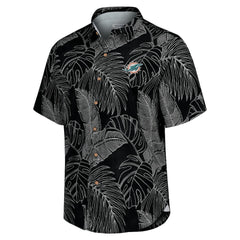 Miami Dolphins Sport Vine Line Button-Down Shirt Black