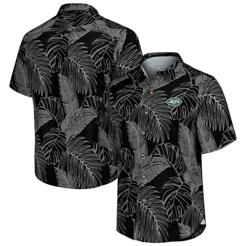 New York Jets Sport Vine Line Button-Down Shirt Black