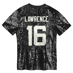 Trevor Lawrence Jacksonville Jaguars Girls Youth Sequin V-Neck Fashion Jersey Black