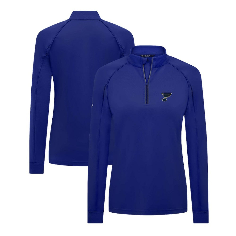 St. Louis Blues Levelwear Women's Kinetic Insignia Core Quarter-Zip Pullover Top - Blue - NHL 201183059