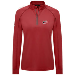 Carolina Hurricanes Levelwear Women's Kinetic Insignia Core Quarter-Zip Pullover Top - Red - NHL 201183063