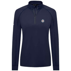 Winnipeg Jets Levelwear Women's Kinetic Insignia Core Quarter-Zip Pullover Top - Navy - NHL 201183071