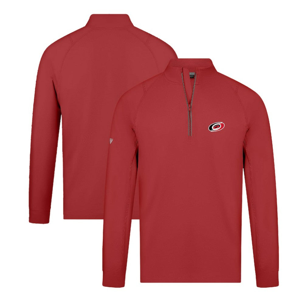 Carolina Hurricanes Levelwear Theory Insignia Core Quarter-Zip Pullover Top - Red - NHL 201183103