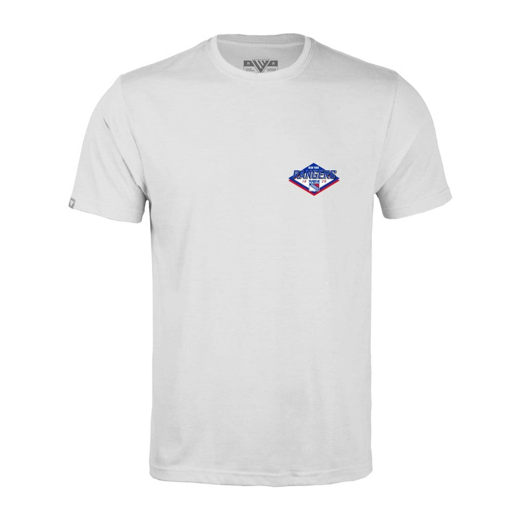 New York Rangers Levelwear Richmond Club Patch 2.0 T-Shirt - White - NHL 201183282